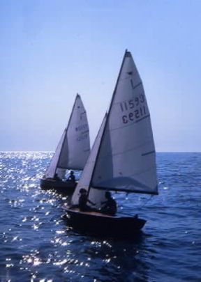 Beccaccino . Barche a vela durante una regata.De Agostini Picture Library