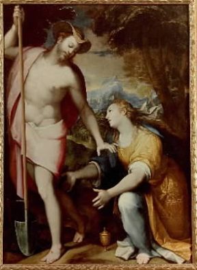 Denijs Calvaert, detto Dionisio Fiammingo. Noli me tangere (Bologna, Pinacoteca Nazionale).De Agostini Picture Library