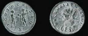 Lucio Domizio Aureliano. Antoniniano coniato dall'imperatore.De Agostini Picture Library / C. Bevilacqua