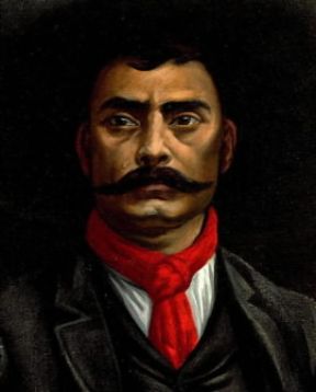 Emiliano Zapata in un ritratto dell'epoca (CittÃ  di Messico, Museo Nazionale di Storia).De Agostini Picture Library/G. Dagli Orti