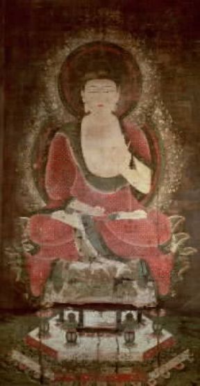 Giappone. Dipinto su seta del periodo Heian (Kyoto, Jingo-ji).De Agostini Picture Library