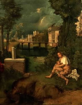 Giorgione. La tempesta, particolare (Venezia, Gallerie dell'Accademia).De Agostini Picture Library / A. Dagli Orti