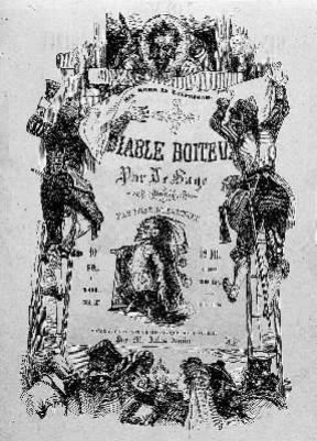 Il diavolo zoppo . Frontespizio del romanzo di Alain-RenÃ© Lesage in un'edizione pubblicata nel 1840. De Agostini Picture Library