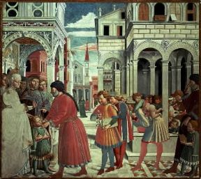 Benozzo Gozzoli. Storie di S. Agostino, particolare.San Gimignano, chiesa di S. Agostino