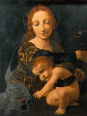 Giovanni Antonio Boltraffio . Madonna col Bambino che raccoglie un fiore (Milano, Museo Poldi-Pezzoli).De Agostini Picture Library/G. Cigolini