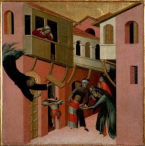 Simone Martini. Particolare del polittico Il beato Agostino Novello (Siena, Sant'Agostino).De Agostini Picture Library/G. Nimatallah