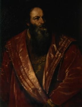 Pietro Aretino in un ritratto di Tiziano ( Firenze, Palazzo Pitti).De Agostini Picture Library/A. Dagli Orti