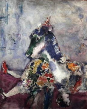 Marc Chagall. Il circo, 1927 (Praga, Galleria Nazionale).De Agostini Picture Library/G. Nimatallah