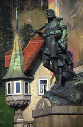 Svizzera. Il monumento a Guglielmo Tell a Altdorf.De Agostini Picture Library/A. Vergani