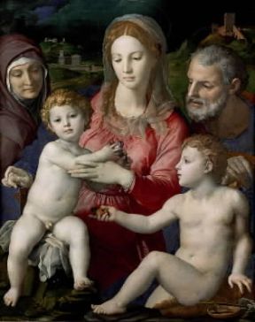 Agnolo Bronzino, detto l'Allori. Sacra famiglia (Vienna, Kunsthistorisches Museum).De Agostini Picture Library/G. Nimatallah
