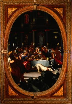 Alessandro Allori. La cena di Cleopatra, dipinto nello studiolo di Francesco I in Palazzo Vecchio a Firenze.De Agostini Picture Library/G. Nimatallah