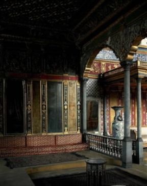 Arte Ottomana . Un salone del Nuovo Serraglio (Topkapi Saray), a Istanbul.De Agostini Picture Library/G. Dagli Orti