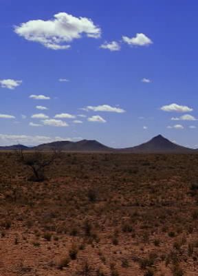 New Mexico. Il deserto nei pressi di Alamogordo, dove, nel luglio 1945, fu fatta esplodere la prima bomba atomica sperimentale.De Agostini Picture Library / Titus