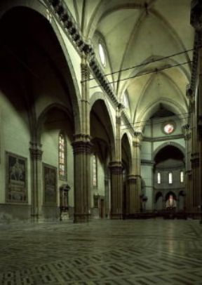Gotico. L'interno del duomo di Firenze.De Agostini Picture Library / G. Nimatallah
