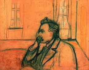 Friedrich Wilhelm Nietzsche in un ritratto di E. Munch (Oslo, Kommunes Kunstsamlinger Munch-museet).De Agostini Picture Library / M. Carrieri