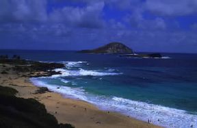 Hawaii. Una spiaggia dell'isola di Oahu.De Agostini Picture Library / G. SioÃ«n