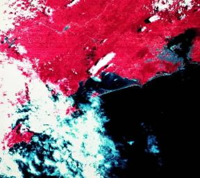 Fotografia orbitale della cittÃ  Rio de Janeiro (Brasile).Nasa