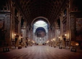 Leon Battista Alberti. L'interno della chiesa di S. Andrea a Mantova.De Agostini Picture Library