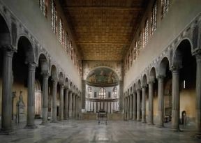 Architettura. La navata centrale della Basilica di S. Sabina a Roma (sec. V).De Agostini Picture Library/G. Nimatallah