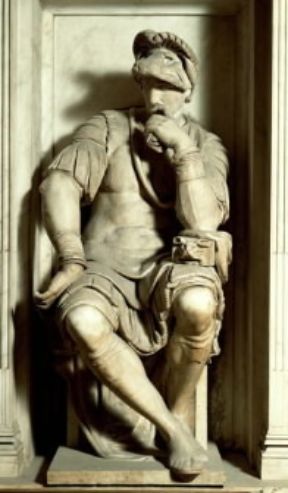 Michelangelo Buonarroti. Lorenzo de'Medici (Firenze, Sacrestia Nuova di S. Lorenzo).De Agostini Picture Library/G. Nimatallah