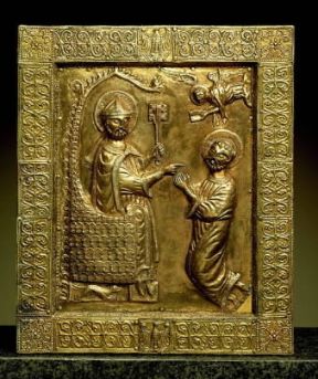 Oreficeria . Evangelario aureo bizantino (Venezia, Tesoro di S. Marco).De Agostini Picture Library/M. Carrieri
