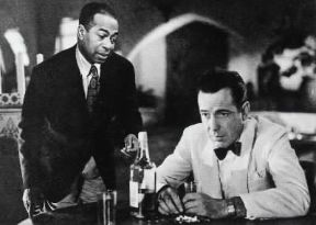 Humphrey Bogart. L'attore nel film Casablanca (1942) diretto da M. Curtiz.De Agostini Picture Library