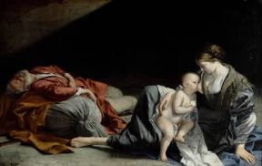 Orazio Gentileschi. Riposo durante la fuga in Egitto (Vienna, Kunsthistorisches Museum).De Agostini Picture Library/G. Nimatallah