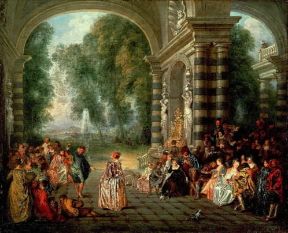 Antoine Watteau. La gioia del ballo (Londra, Dulwich College).Artothek
