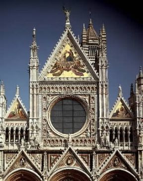 Alessandro Franchi. Particolare della facciata superiore del duomo di Siena.De Agostini Picture Library/A. De Gregorio