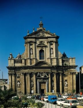 Fra' Giacomo Amato. La facciata della chiesa di S. Teresa alla Kalsa a Palermo.De Agostini Picture Library/G. Cappellani