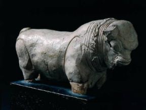 Pakistan . Una figurina in terracotta proveniente dalla stazione archeologica di Mohenjo-Daro (Nuova Delhi, Museo Nazionale).De Agostini Picture Library/G. Nimatallah