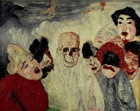 Belgio . Le maschere e la Morte di J. Ensor (Liegi, MusÃ©e d'Art Moderne).Liegi, MusÃ©e d'Art Moderne