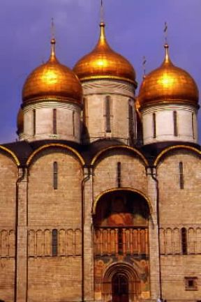 Fioravanti. La cattedrale della Dormizione nel Cremlino a Mosca, opera di Aristotele Fioravanti.De Agostini Picture Library/J. E. Schurr