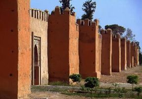 Marrakech. Le mura della cittÃ  risalenti al periodo degli Almohadi.De Agostini Picture Library/C. Sappa