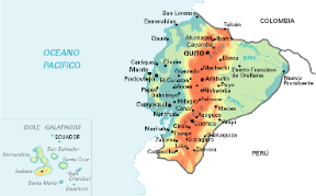 Equador. Cartina geografica.