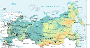 Federazione russa. Cartina geografica.