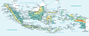 Indonesia. Cartina geografica.