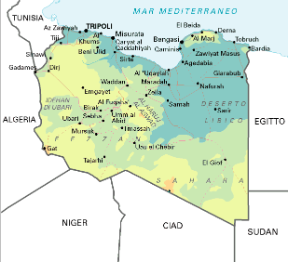 Libia. Cartina geografica.