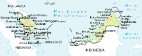 Malaysia. Cartina geografica.