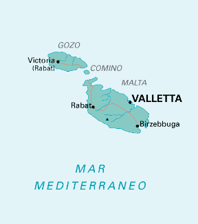 Malta. Cartina geografica.