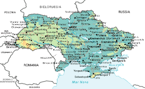 Ucraina. Cartina geografica.