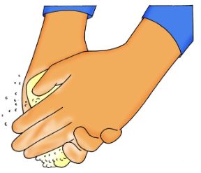 L'iniezione: pulizia delle mani. L'iniezione. Prima di preparare il materiale, lavarsi le mani accuratamente.