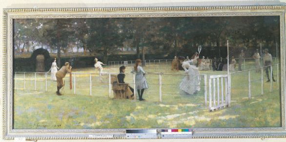 La partita a tennis, John Lavery, 1885 John Lavery in Francia dipinse 