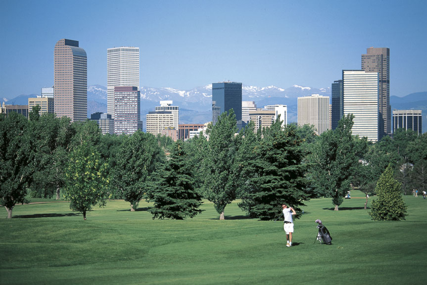 Giocatore di golf al City Park di Denver Giocatore di golf al City Park di Denver, Colorado, Stati Uniti.
© De Agostini Picture Library.