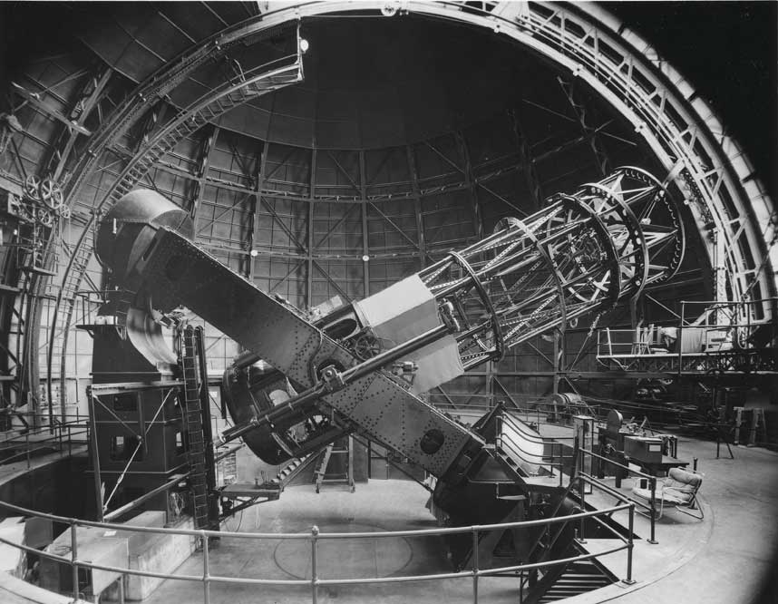 Telescopio Hooker Il telescopio Hooker presso l'osservatorio di Mont Wilson (Mount Wilson Observatory MWO).
© De Agostini Picture Library

