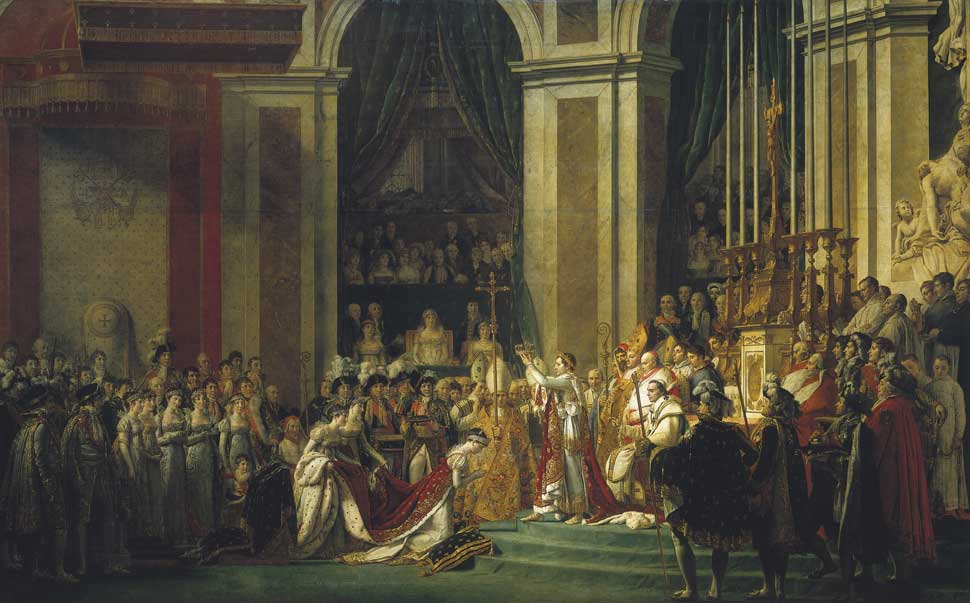 Incoronazione di Napoleone, Jacques-Louis David L'Incoronazione di Napoleone, 1807, olio su tela di Jacques-Louis David (1748-1825).
© De Agostini Picture Library.