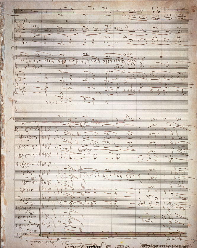 Una partitura di Schumann Partitura autografa della prima edizione della Sinfonia in re minore numero 4, opera 120, del 1841. 