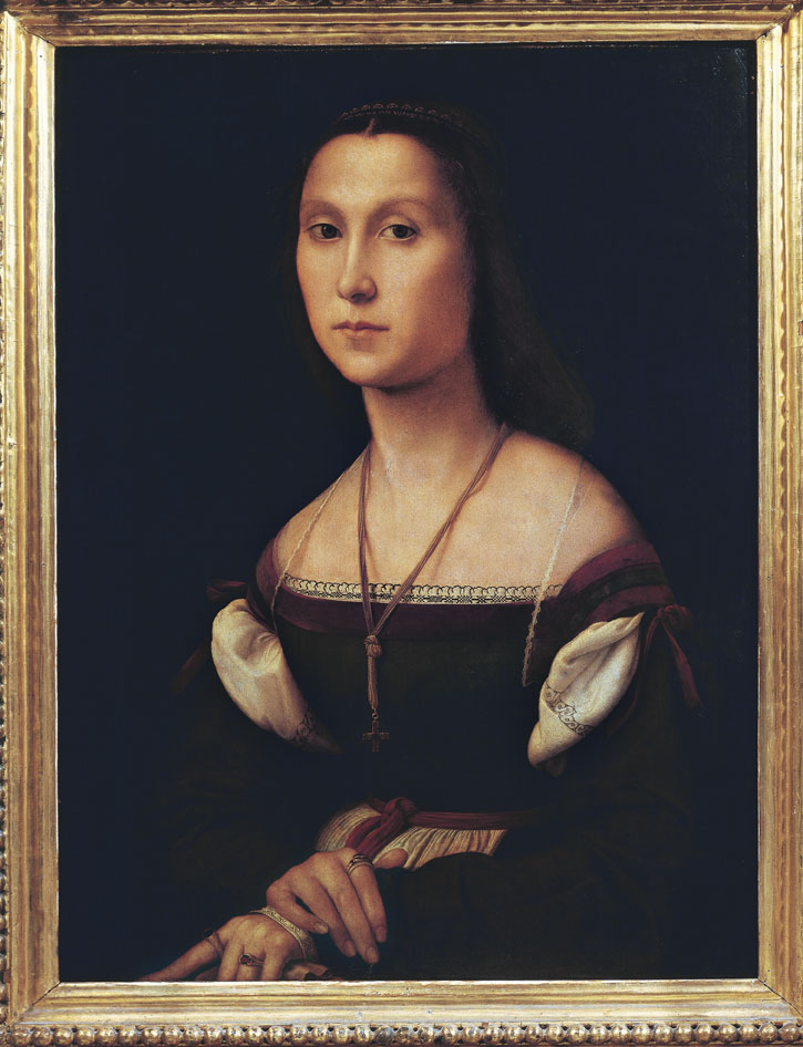 Ritratto di dama detta La Muta, Raffaello Sanzio, olio su tavola, 1507-1508 Oltre ai due quadri di Piero della Francesca, nel 1975 dal Palazzo ducale di Urbino venne rubato anche 
