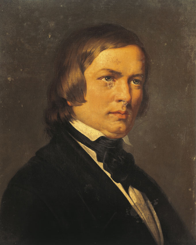 Il compositore Schumann ritratto da Vincenzo Busciolano Robert si convinse a dedicarsi interamente alla musica dopo aver sentito un concerto di Paganini a Francoforte. 