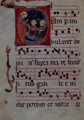 Antifonario del 1314 miniato da Neri da Rimini (Bologna, Museo Civico).De Agostini Picture Library